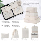 Luggage set 13 Piece 16 20 24 28 IN Hardside Suitcase with Bags (Luggage Set With Bags / Light Pink(13 piece))