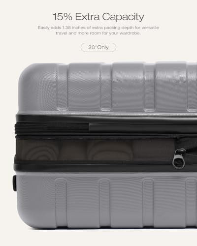 Luggage Set 3 Piece Lightweight Durable Hardshell (Platinum)