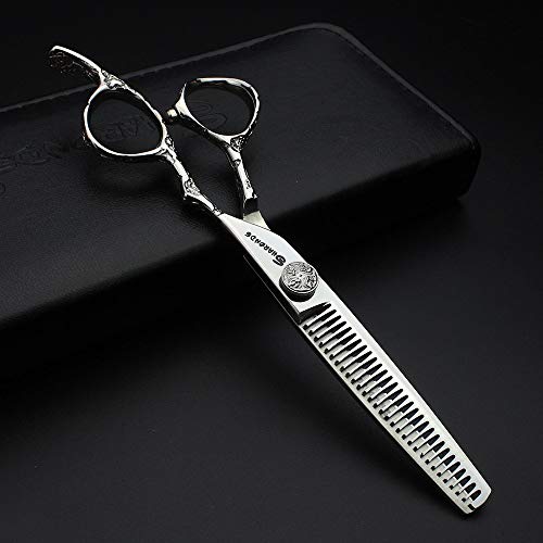 6/7-Inch Professional Hair Scissors Haircut Rose Pattern Hair Scissors Styling Tools Japanese Stainless Steel Scissor Set (6-inch -2pc-A) (6-inch -2pc-a)