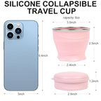 Collapsible Cup with Lid (Sakura Pink)