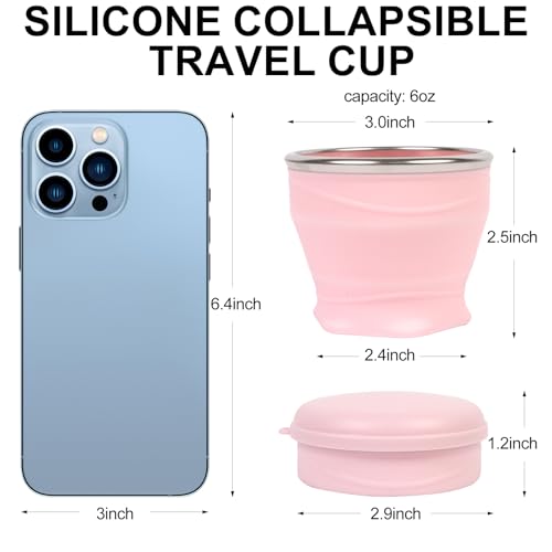 Collapsible Cup with Lid (Sakura Pink)