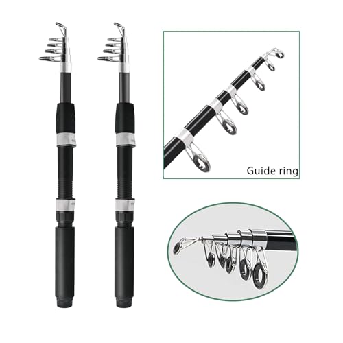 2PACK Fishing Pole Combo (Silvery)