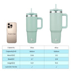 30 oz Insulated Tumbler Water Bottle with Handle (30 Ounces / Retro Green)
