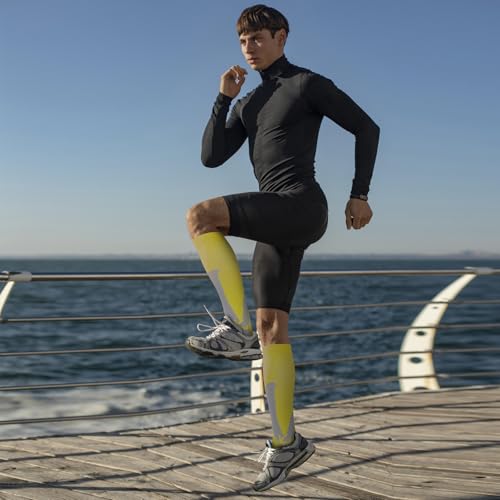 Compression Socks 4 Paris for Women & Men 20 (S/M / 01 Grey | Blue | Red | Yellow)