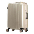 Durable Aluminum Frame Hardside Luggage (24 inch / Champagne Gold)