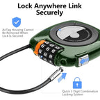Compatible with Apple AirTag Secure Lock with Wire Cable (GREEN*4)
