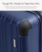 Luggage Lightweight and Durable Hardshell (Navy Blue2.0 / M(24in))