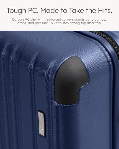 Luggage Lightweight and Durable Hardshell (Navy Blue2.0 / M(24in))
