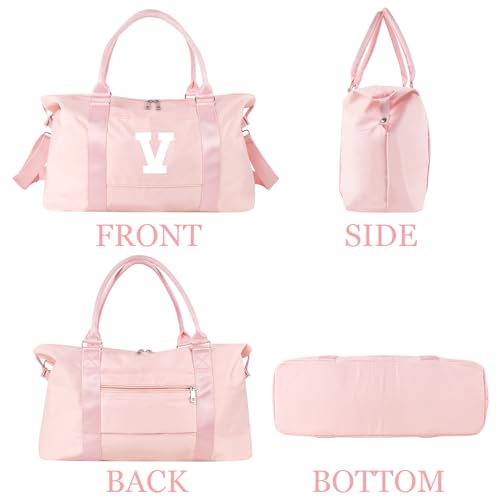 Dance Gym Duffel Bag Gifts for Girls Teen (Pink / V)