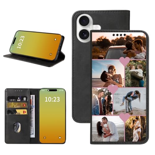 Custom Wallet Phone Case for iPhone 17 (iPhone 17 / Black-E)
