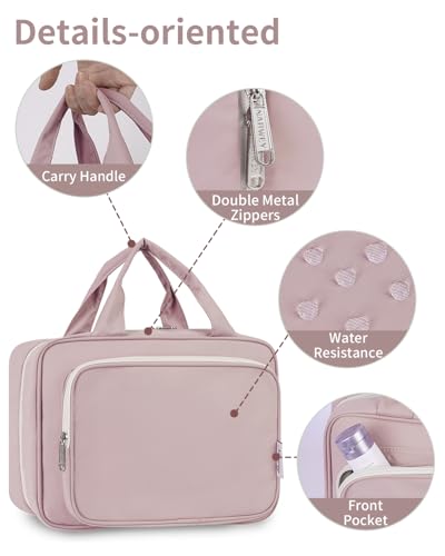 Travel Toiletry Bag for Women (A-Dusty Rose / Large)