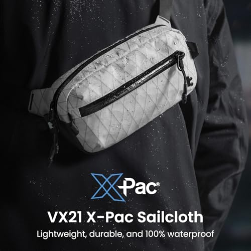 1.5L X Pac Sling Bag with RFID Blocking Crossbody Pack for Men Women (X-Pac White / 1.5L)