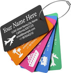 Luggage Tags for Suitcase (Black / Horizontal (2x3.5"))