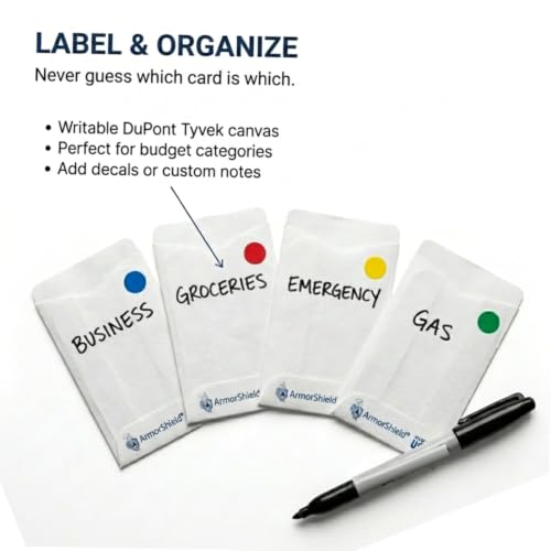 10x RFID Blocking Credit Card"DuPont TYVEK" Sleeves for wallet or purse. Protect your debit cards