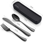 Travel Utensils with Case (Black)