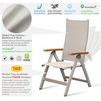 Adjustable Folding Chair (Teak Armrest)