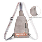 Sling Bag Crossbody Bags for Women Small Cross Body Bag Fanny Packs Chest Sling Purse for Daily Travel Leisure Sport (2-1 Grey)