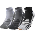 Compression Ankle Running Socks (9-13 / B-black Gray Gray)