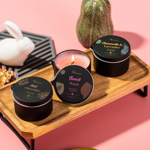 Massage Candle Oil 3 Pack 42 Degree Soy Wax Natural Home SPA 6.9 oz