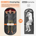 Sleeping Bag for Adult (Black-Red)