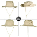 Sun Hats for Men Women Safari Hat Foldable Fishing Hat UPF 50+ Bucket Hat (1pack-beigesleeves)