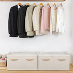 Shoe Organizer for Closet 2 Pack (Beige-2Pack / Extra Large(26.5''L x 16.54''W x 13.5''H))