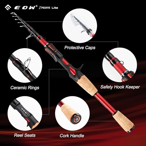 XPEDITE LITE Telescopic Fishing Rod & Combo (5'6"-M-Fast / Rod- Casting)
