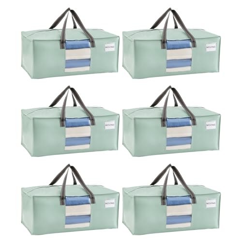 Heavy Duty Moving Bags (Shiny Light Green / 6 Pack)