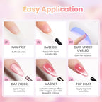 Beetles Jelly Gel Nail Polish Set (A - Pink Yellow Blue | Soft Glow Pudding)