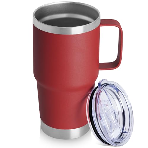 20oz Tumbler with Lid (Red / 20 Ounces)