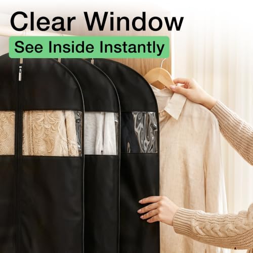 5 Pack Moucas 50" Black Garment Bag (50''- 5 Pack)