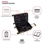 7272 Energie Expandable Hardside Luggage with Spinner Wheels and TSA Lock (Checked-Medium 24-Inch / Gold)