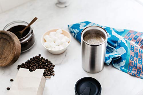 PRESSE by Bobble French Coffee Press Insulated Travel Tumbler 13 oz Black (Black / 13oz wide)