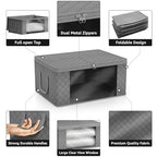 Blanket Storage Bags with Clear Window (8 Pack Large / Gray)