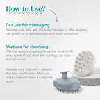 2 Pack Large Scalp Massager Scrubber Shampoo Brush for Hair Growth (New Grey & Beige)