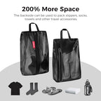 Shoe Bag for Travel (Black / Non-Foldable-Plus)