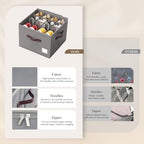 Shoe Organizer for Closet (Gray / 4 Pack)