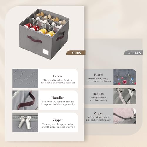 Shoe Organizer for Closet (Gray / 3 Pack)