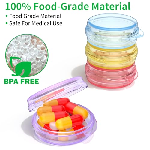 Small Pill Box (4 Pack Purple Pink Blue Yellow)