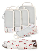 6 Set Compression Packing Cubes for Travel (Cherry Pop / Set of 6)