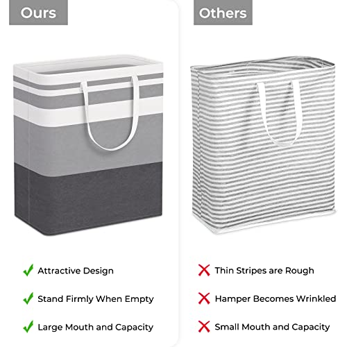2 Pack Large Laundry Baskets (100L / Grey)