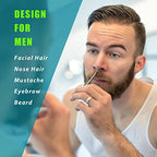 Facial Hair Small Grooming Scissors For Men Women (2PCS - With Cover / Silver)