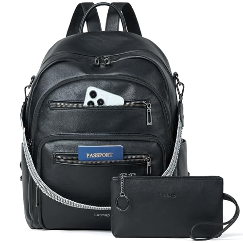 Backpack Purse for Women Laptop Backpack (Style1-black)