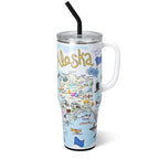 40oz Insulated Mega Mug with Handle & Straw (Alaska / 40 Ounces)