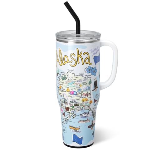 40oz Insulated Mega Mug with Handle & Straw (Alaska / 40 Ounces)