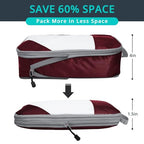 9 Set Compression Packing Cubes for Travel (Wine / 9 pcs)