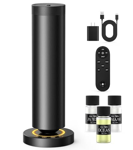 Waterless Diffuser with 108ML Essential Oils (Black)
