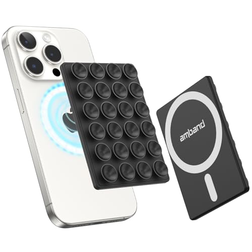 Magnetic Sticky Phone Suction Grip for MagSafe (Black)