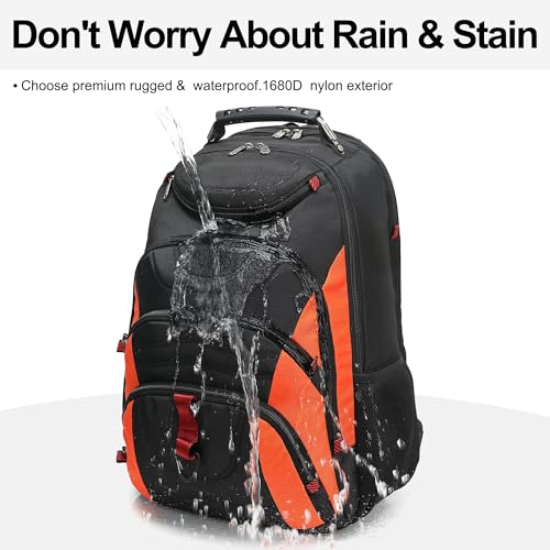 Laptop Backpack for men (17.3 / Black&orange)