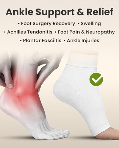 Ankle Compression Sleeve (White / XL)